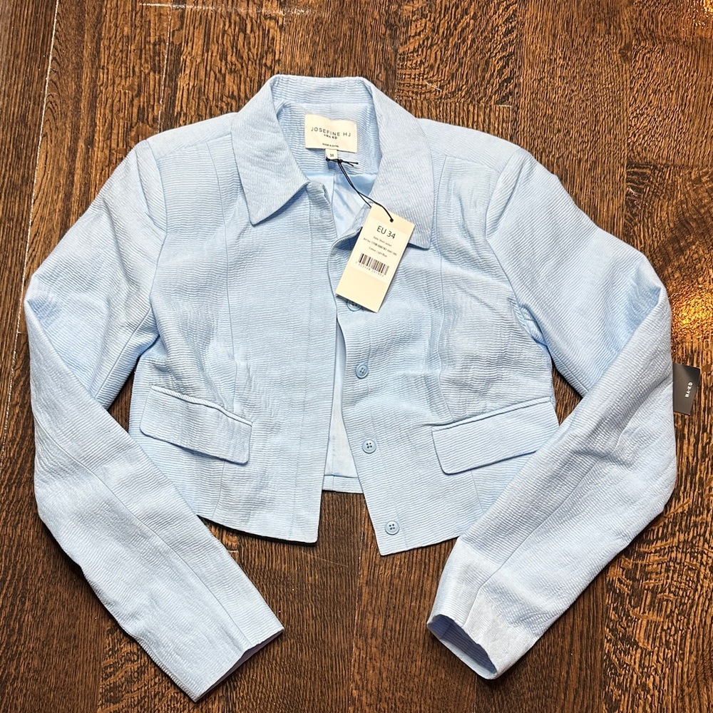 NAKD Sky Blue Cropped Blazer